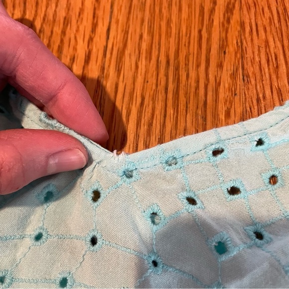 TORRID 2 Plus Size Sophie Eyelet Swing Cami Aqua Blue Sleeveless Tank Blouse 2X - Picture 15 of 16